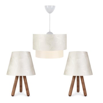 LOT 2x Lampe de table AYD 1xE27/40W/230V + Suspension filaire 1xE27/40W/230V