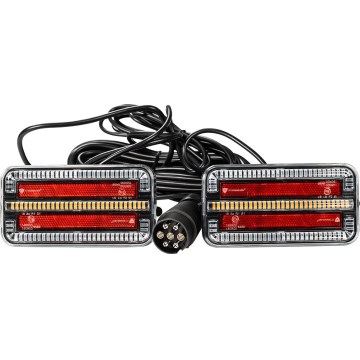 LOT 2x LED Éclairage de remorque 7,5m câble LED/12-24V IP65