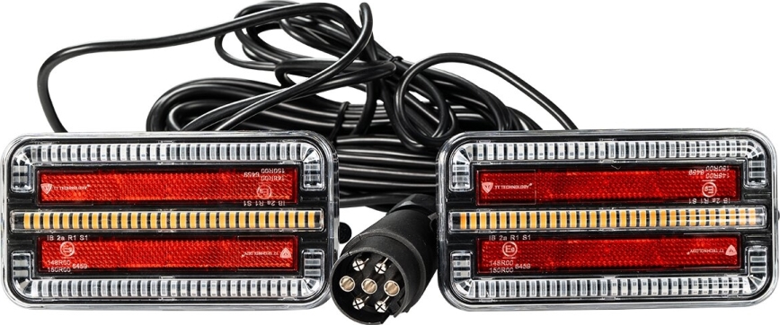 LOT 2x LED Éclairage de remorque 7,5m câble LED/12-24V IP65