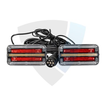 LOT 2x LED Éclairage de remorque avec clignotant dynamique LED/12-24V IP65