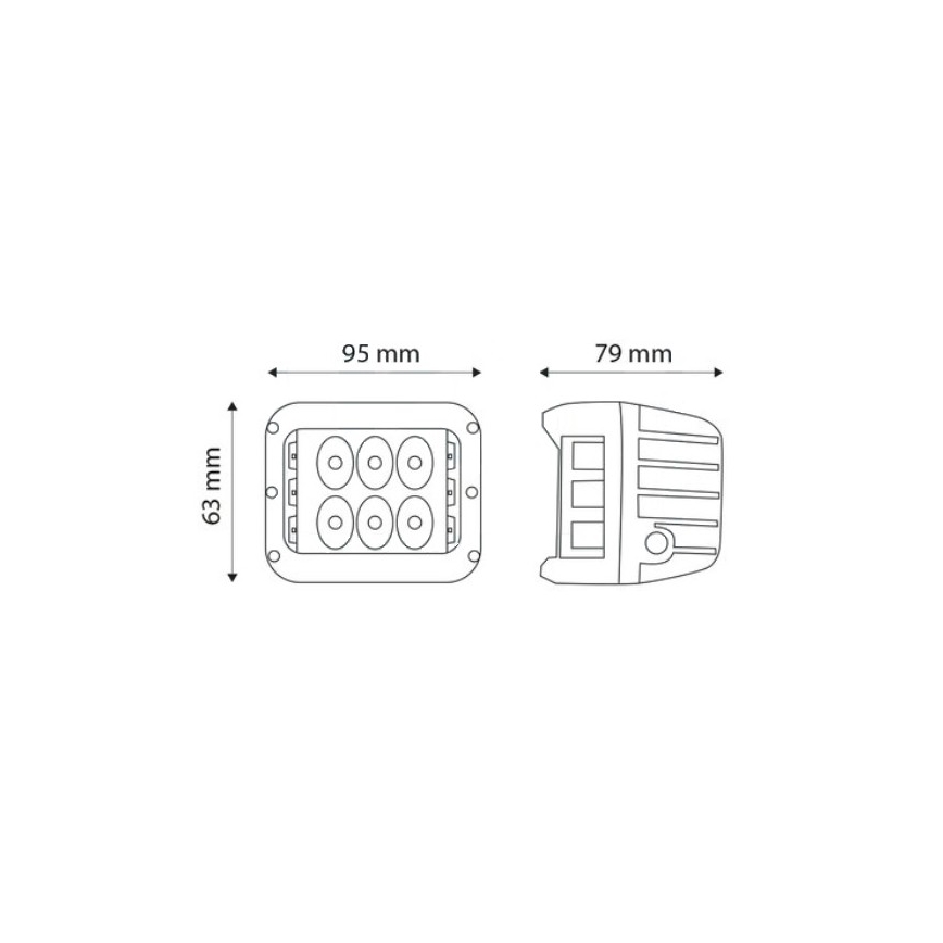LOT 2x LED Spot pour voiture CREE LED/27W/10-30V IP67