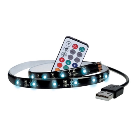 Bande LED 6M, Ruban LED USB 5050 RGBW avec Télécommande IR, Ruban