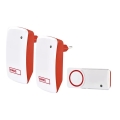 LOT 2x Sonnette sans fil sur prise 230V IP44