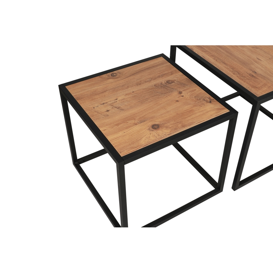 LOT 2x Table basse ATLANTIS marron/noir