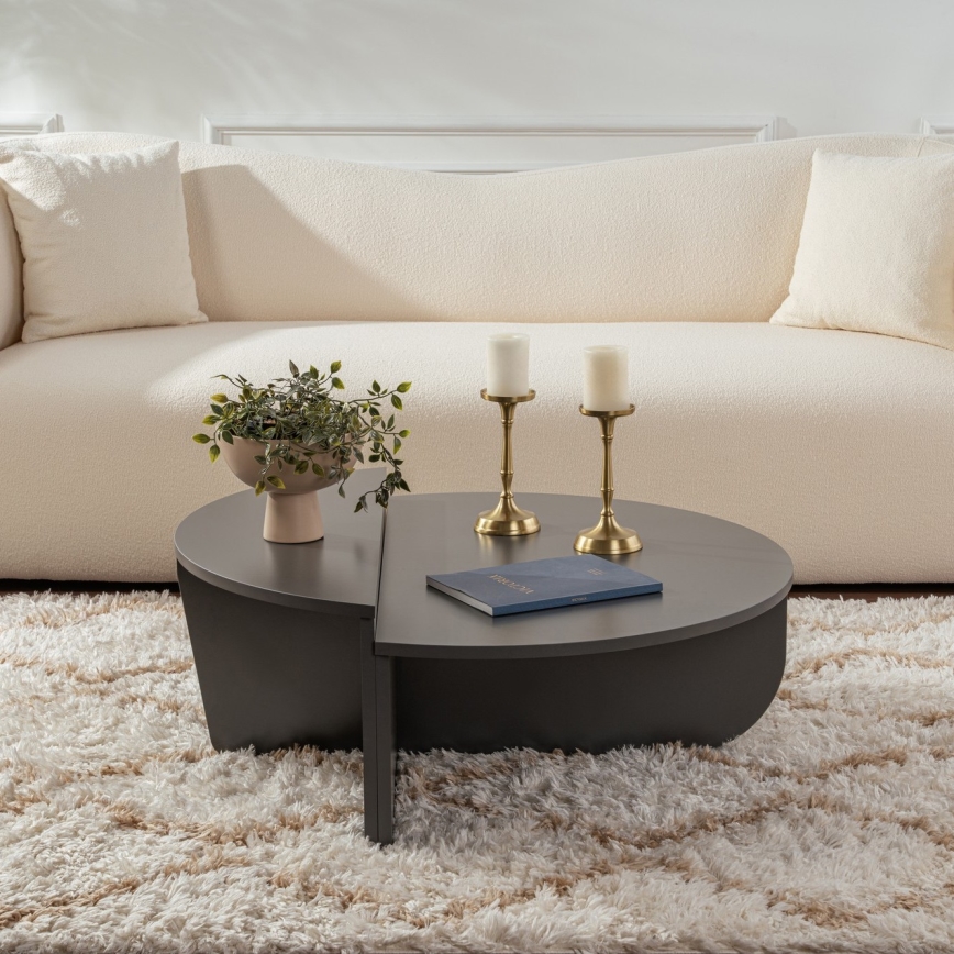 LOT 2x Table basse ORION anthracite