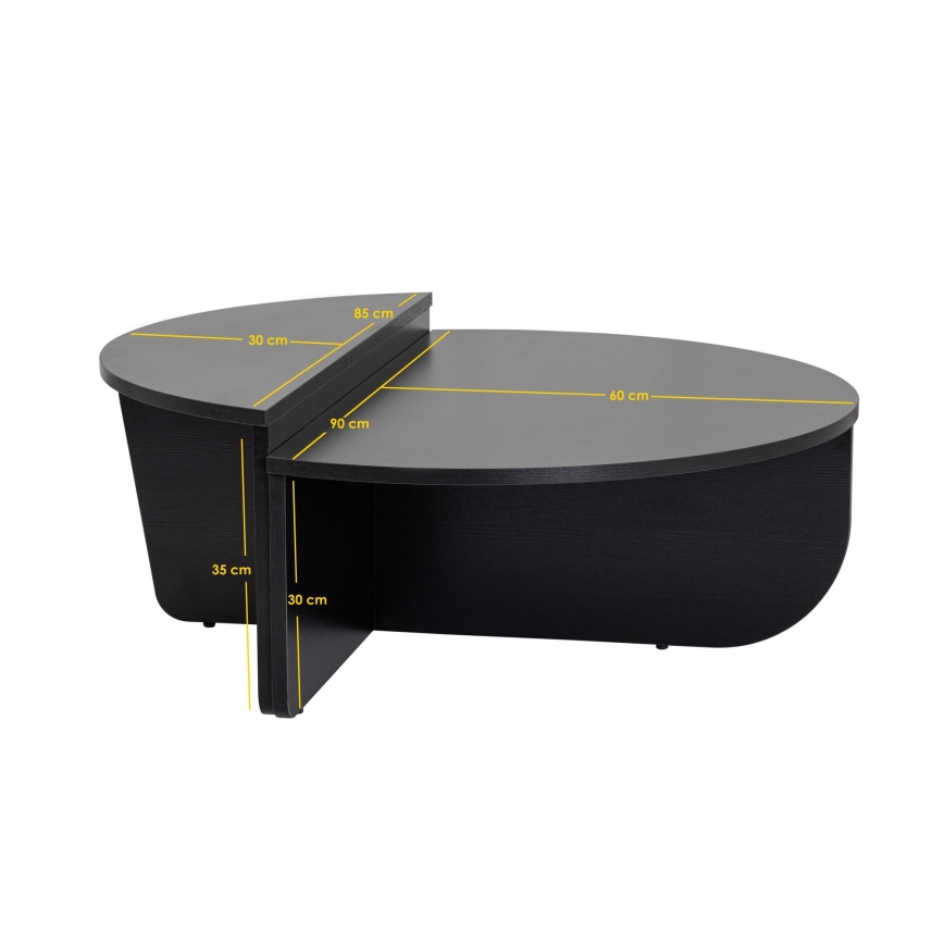 LOT 2x Table basse ORION noir