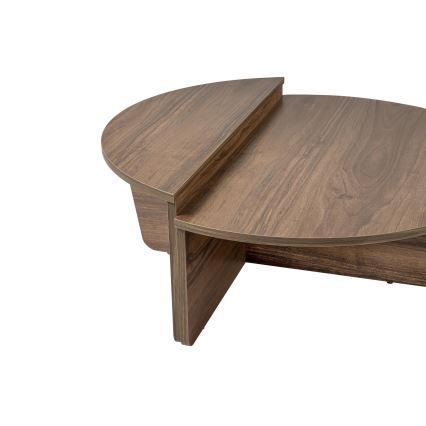 LOT 2x Table basse ORION noyer