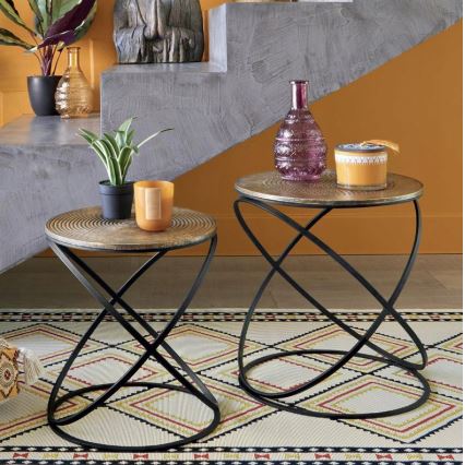 LOT 2x Table d'appoint ETNIK
