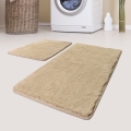 LOT 2x Tapis de salle de bains 60/100 cm beige