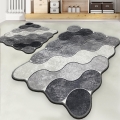 LOT 2x Tapis de salle de bains CIRCLE 60/100 cm gris