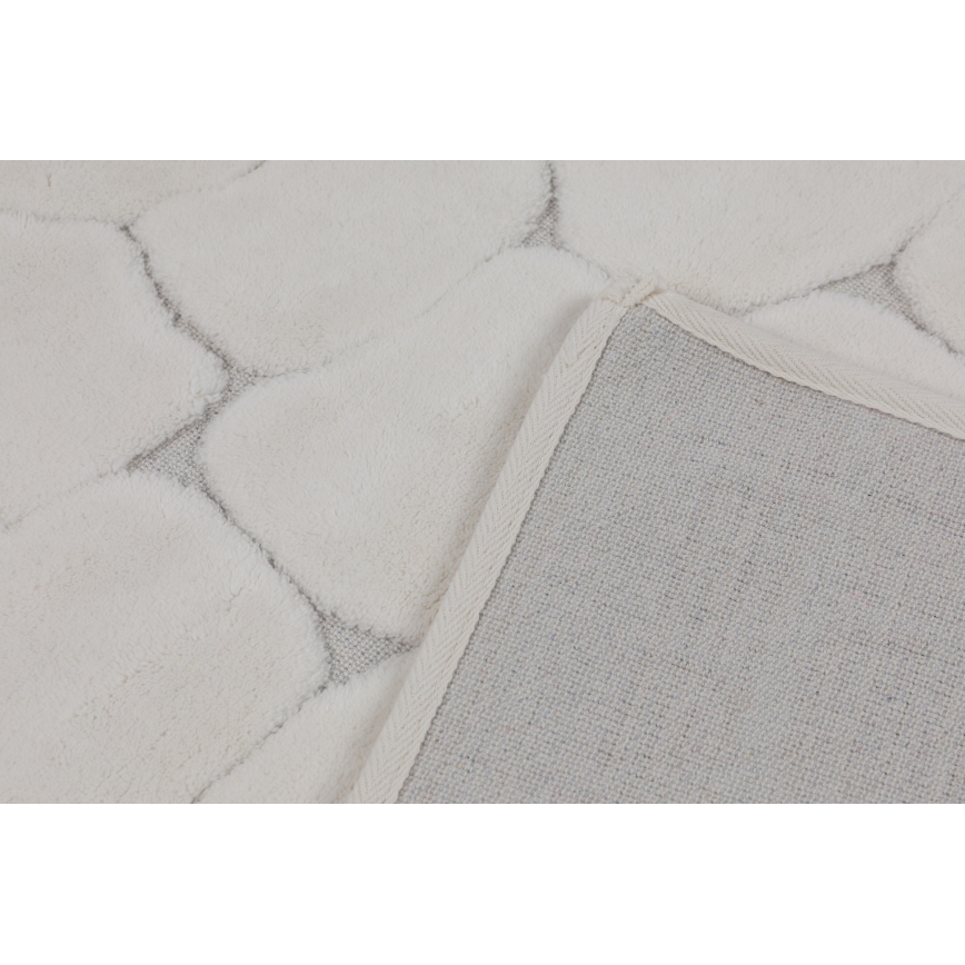 LOT 2x Tapis de salle de bains LINO 60/100 cm beige