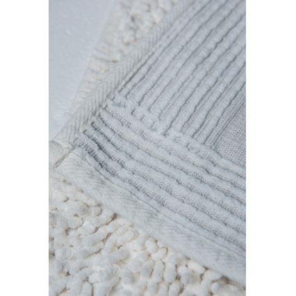 LOT 2x Tapis de salle de bains STONE 60/100 cm blanc