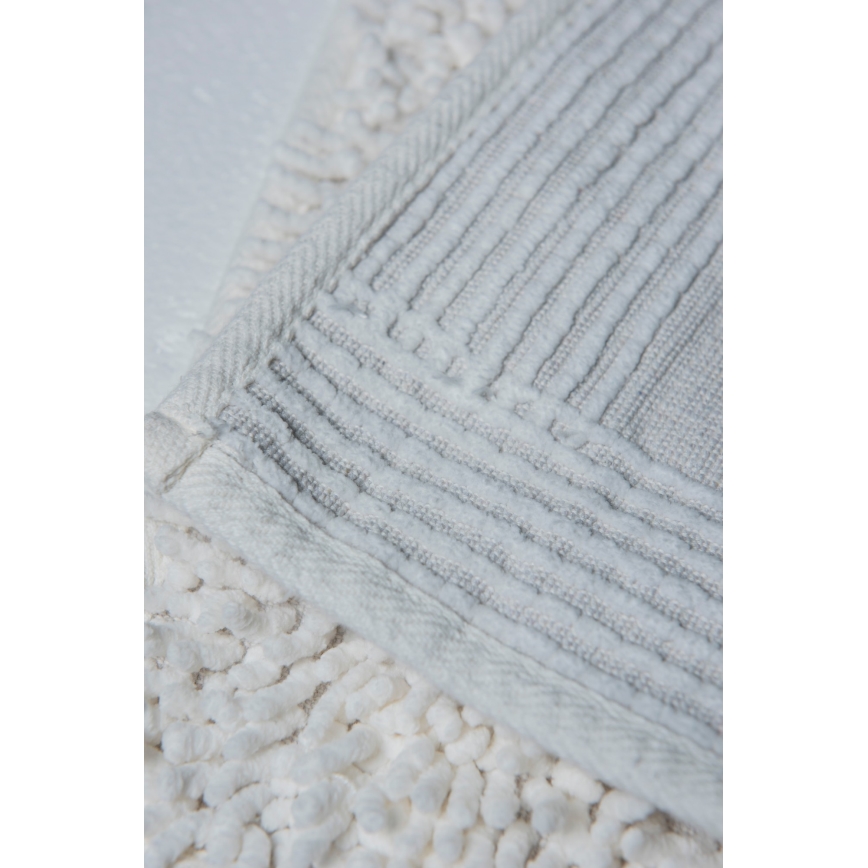 LOT 2x Tapis de salle de bains STONE 60/100 cm blanc
