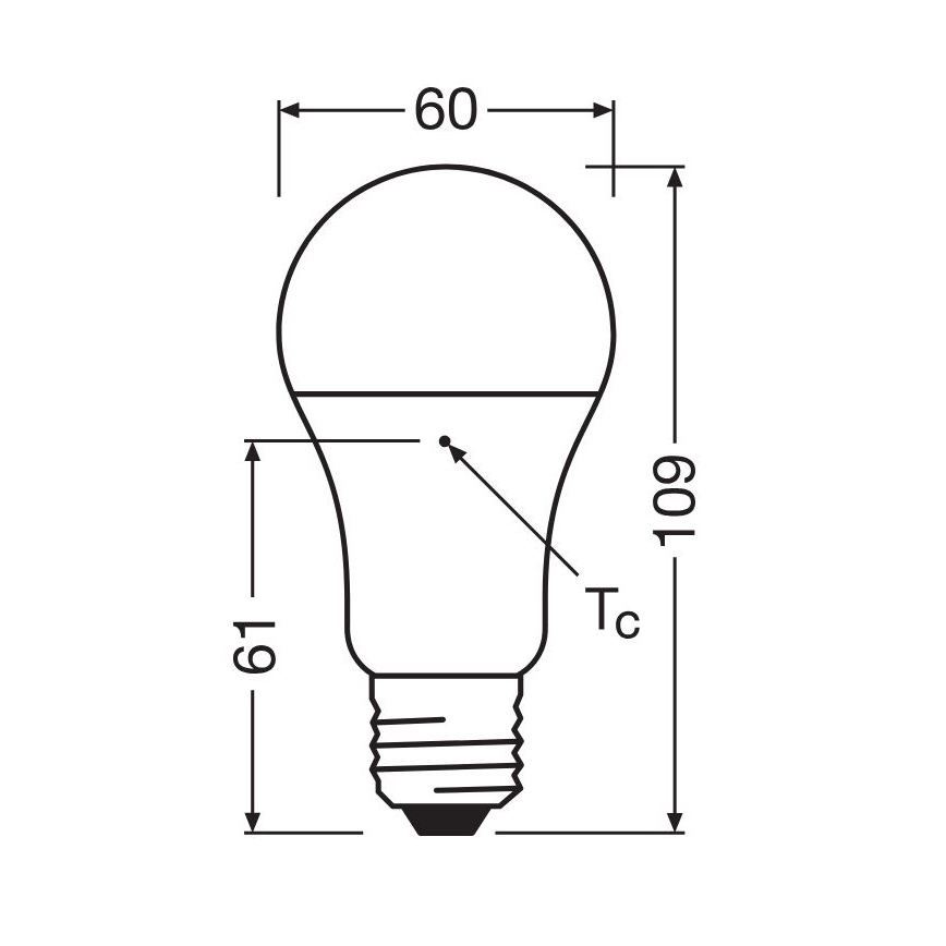 LOT 3x Ampoule LED A60 E27/10W/230V 2700K