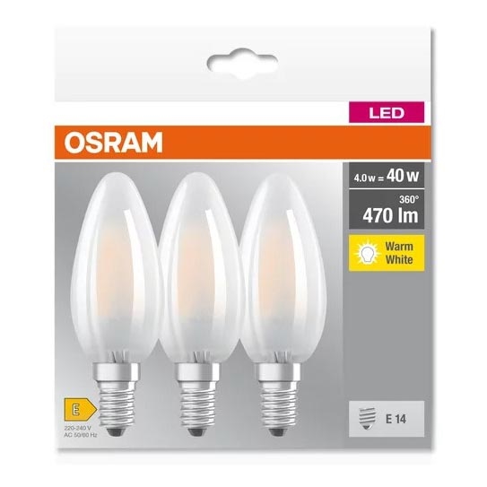 LOT 3x Ampoule LED B40 E14/4W/230V 2700K - Osram