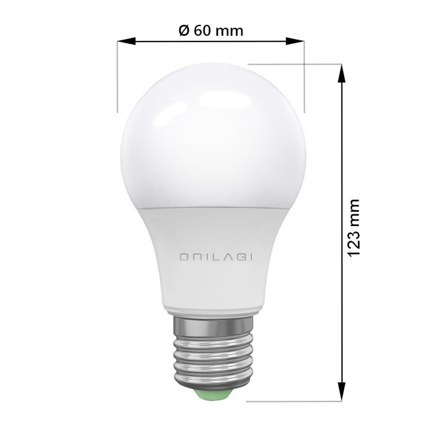 LOT 3x Ampoule LED ECOLINE A60 E27/15W/230V 6500K - Brilagi