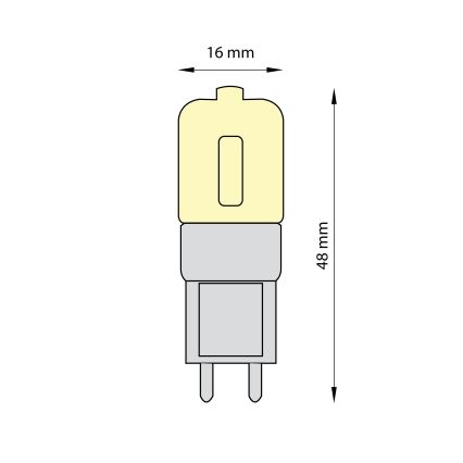 LOT 3x Ampoule LED ECOLINE G9/2,5W/230V 3000K - Brilagi