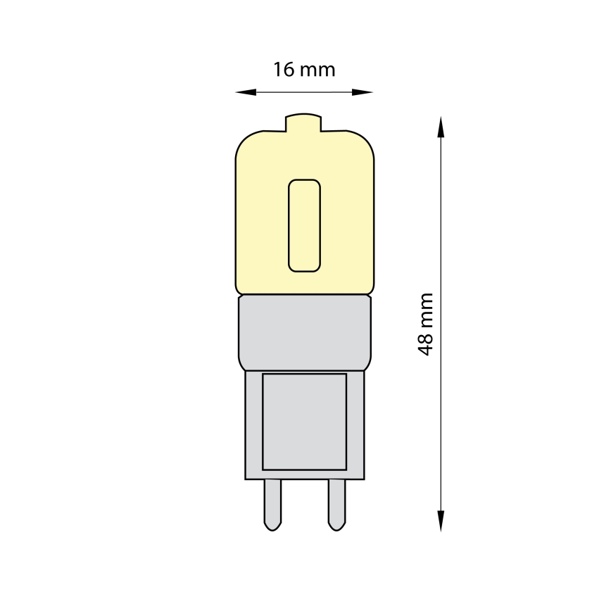 LOT 3x Ampoule LED ECOLINE G9/2,5W/230V 3000K - Brilagi