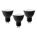 LOT 3x Ampoule LED ECOLINE GU10/6W/230V 4000K noir - Brilagi
