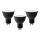 LOT 3x Ampoule LED ECOLINE GU10/6W/230V 4000K noir - Brilagi