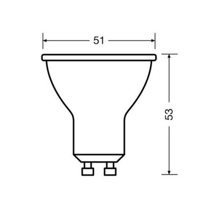 LOT 3x Ampoule LED PAR16 GU10/2,6W/230V 2700K - Osram