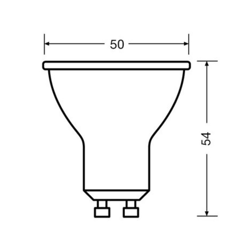 LOT 3x Ampoule LED PAR16 GU10/4,5W/230V 2700K - Osram