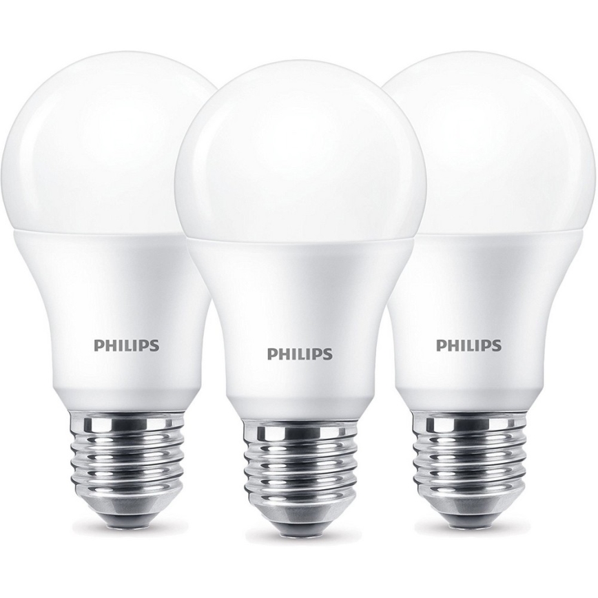 PACK 3x Ampoule LED Philips A60 E27/8,5W/230V