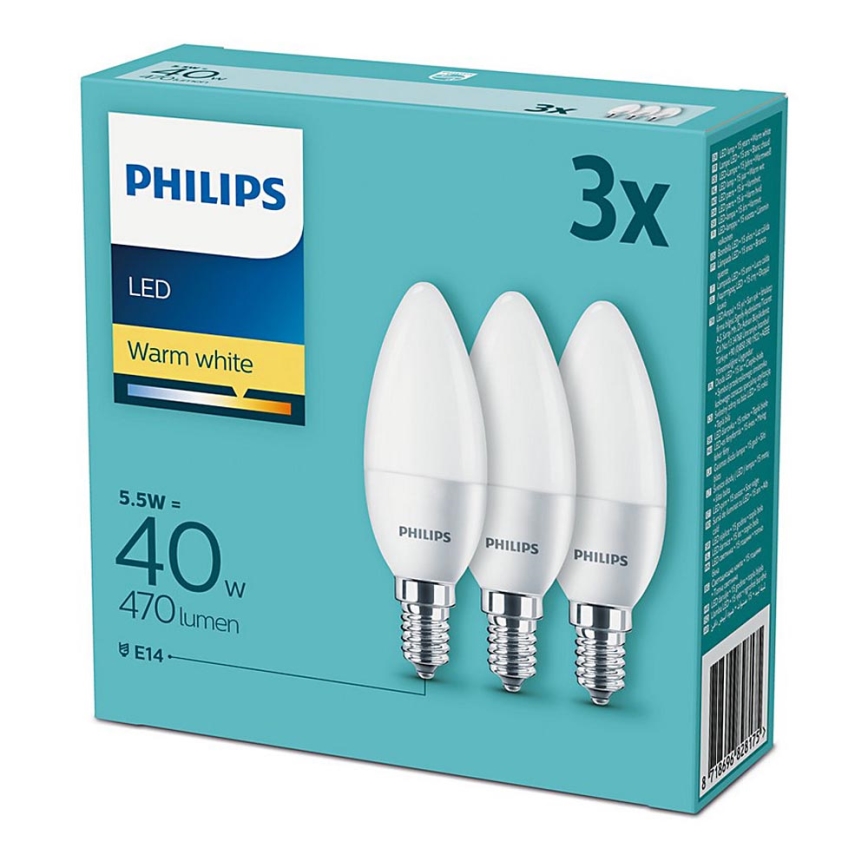 5 Ampoules LED 5W - 2700K - E14 - Advanced Star