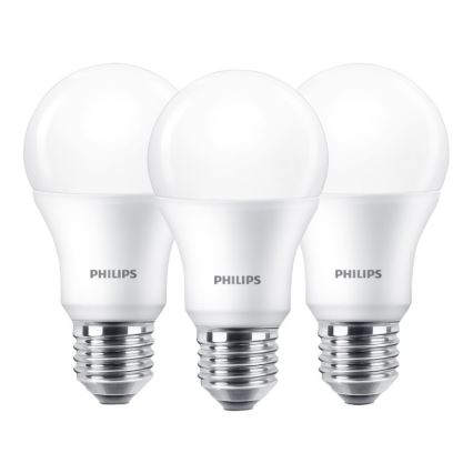Lot 3x Ampoule LED Philips E27/9W/230V 2700K