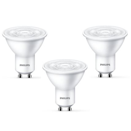 LOT 3x Ampoule LED Philips GU10/4,7W/230V 2700K