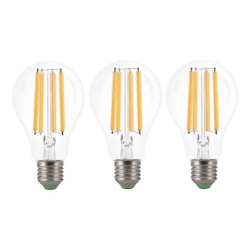 LOT 3x Ampoule LED VINTAGE A60 E27/9W/230V 3000K - Brilagi