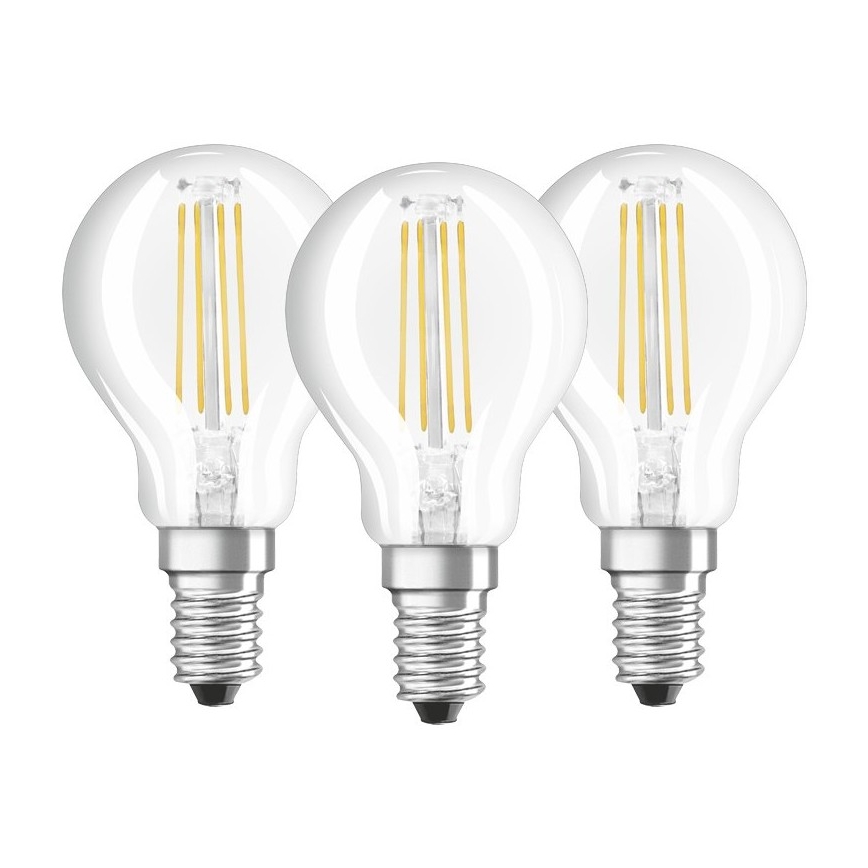 LOT 3x Ampoule LED VINTAGE P40 E14/4W/230V 2700K - Osram