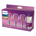 LOT 3x Ampoule LED VINTAGE Philips A60 E27/7W/230V 2700K
