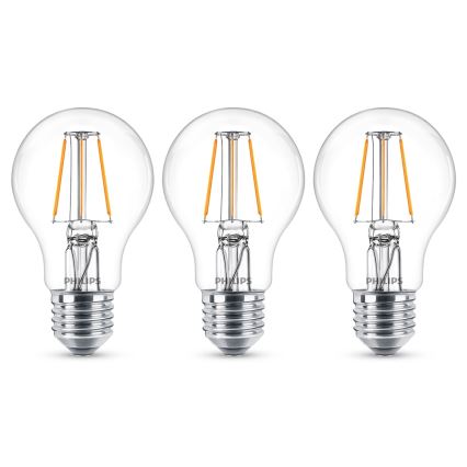 PACK 3x Ampoule LED VINTAGE Philips E27/4,3W/230V 2700K