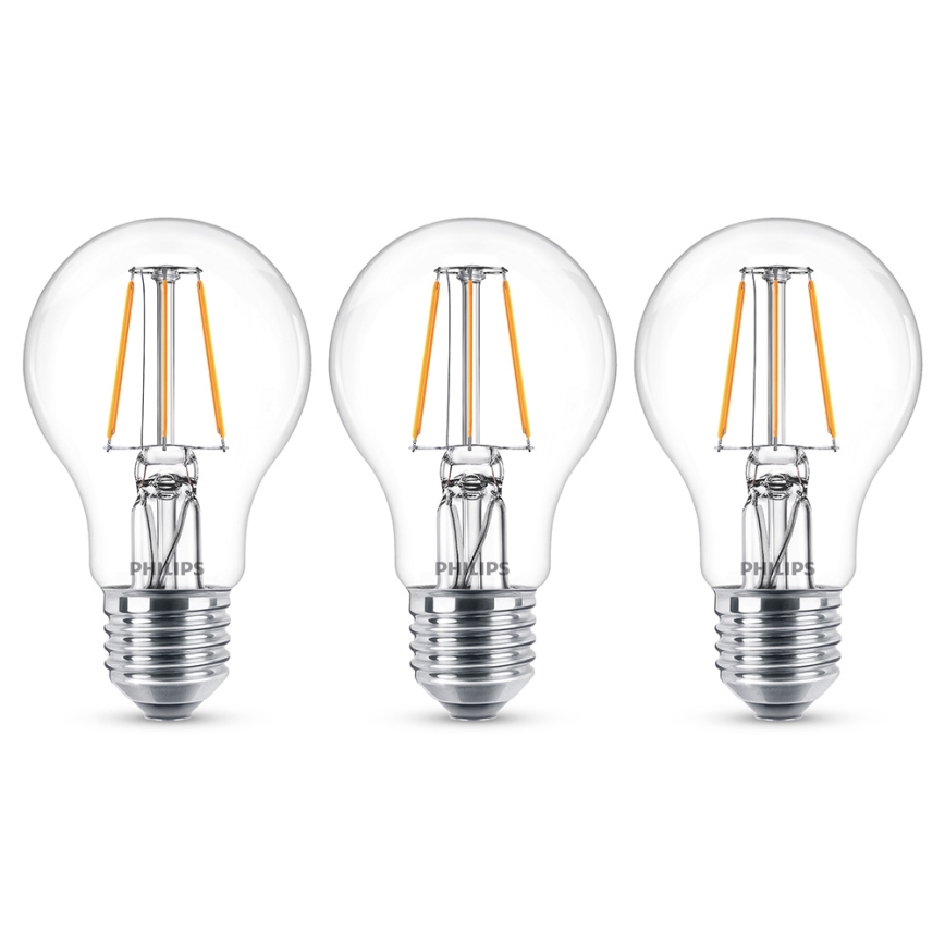 PACK 3x Ampoule LED VINTAGE Philips E27/4,3W/230V 2700K
