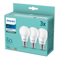 LOT 3x Ampoules LED Philips A60 E27/8W/230V 4000K