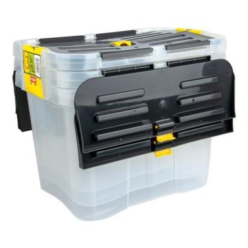 LOT 3x Boîte de rangement DRAGON 15 l noir/transparent