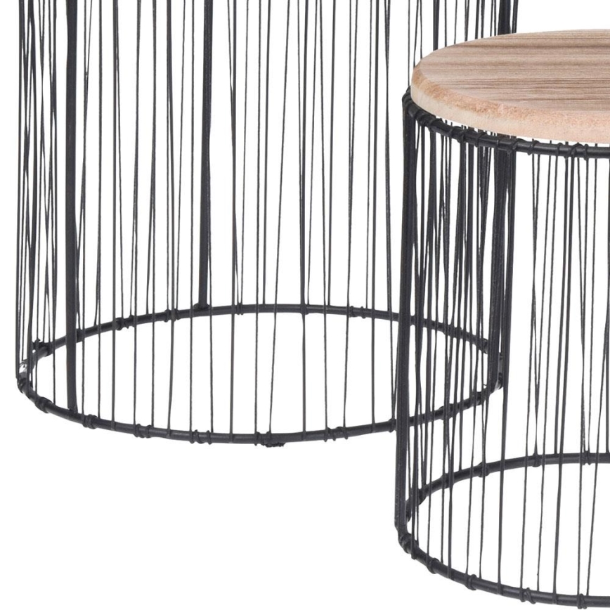 LOT 3x Jardinière d. 19/23/28 cm noir/beige