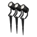 Lot 3x lampes d'extérieur LED RGBW dimmables SmartLife LED/3W/230V IP65 Wi-Fi Tuya noires