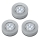 LOT 3x LED Lumière d'orientation tactile 1xLED/2W/4,5V argentée