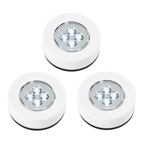 LOT 3x LED Lumière d'orientation tactile 1xLED/2W/4,5V blanche