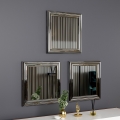 LOT 3x Miroir mural OTTO 40x40 cm argent