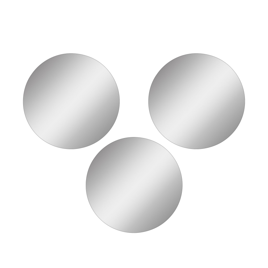 LOT 3x Miroir mural ROUND d. 30 cm