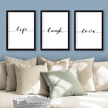 LOT 3x Photo dans un cadre photo 24x29 cm noir