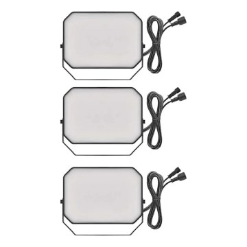 LOT 3x Projecteur RGBIC d'extérieur à intensité variable GoSmart LED/14W/230V 3000-6500K IP65 Wi-Fi Tuya