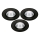 LOT 3x Spot encastrable de salle de bain LED/5,5W/230V 2700K IP65 noir