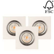 LOT 3x Spot encastrable LED VITAR 1xGU10/5W/230V béton - certifié FSC