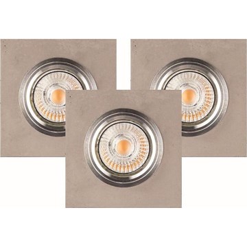 LOT 3x Spot encastrable LED VITAR 1xGU10/5W/230V CRI 90 béton