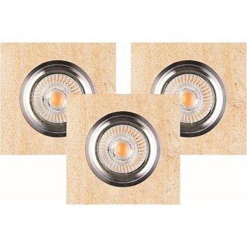 LOT 3x Spot encastrable LED VITAR 1xGU10/5W/230V CRI 90 grès