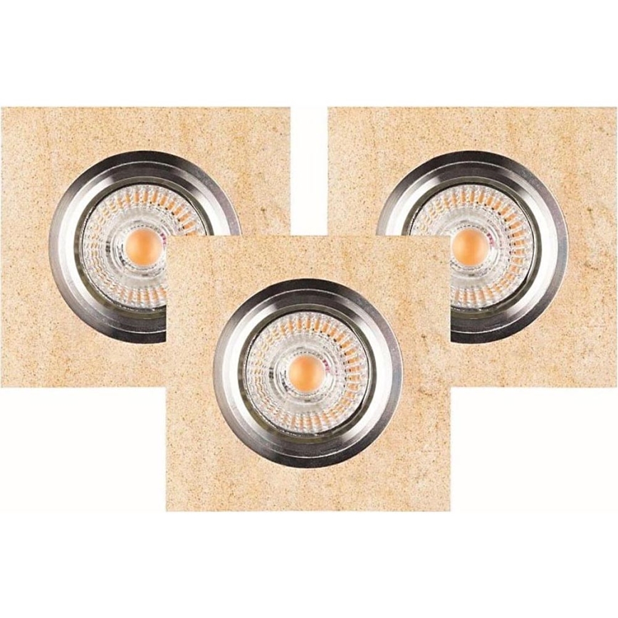 LOT 3x Spot encastrable LED VITAR 1xGU10/5W/230V CRI 90 grès